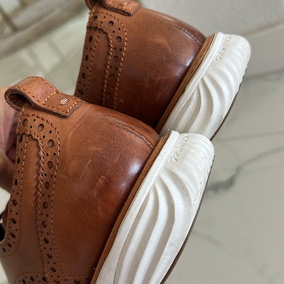 Cole Haan GrandEvolution OS Wingtip Oxford Shoes Woodbury Brown Leather 8.5W - Picture 10 of 10